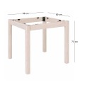 KAFENIOU Table Base 80x80 Unpainted K/D