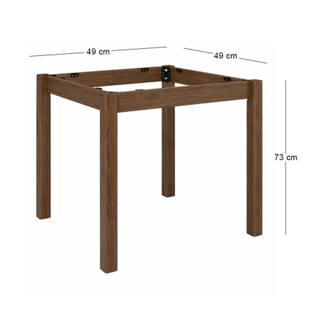 KAFENIOU Table Base 60x60 Impregnation Walnut K/D