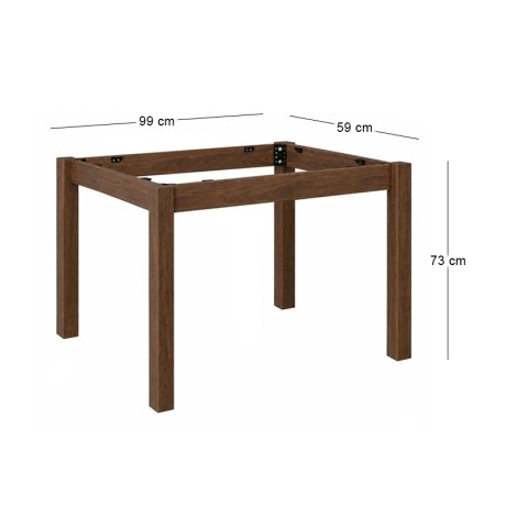KAFENIOU Table Base 70x110 Impregnation Walnut K/D