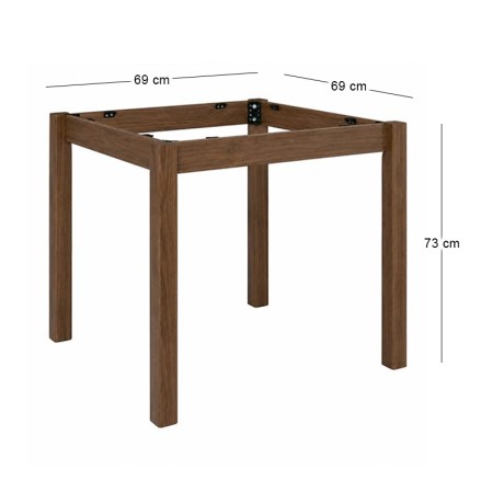 KAFENIOU Table Base 80x80 Impregnation Walnut K/D