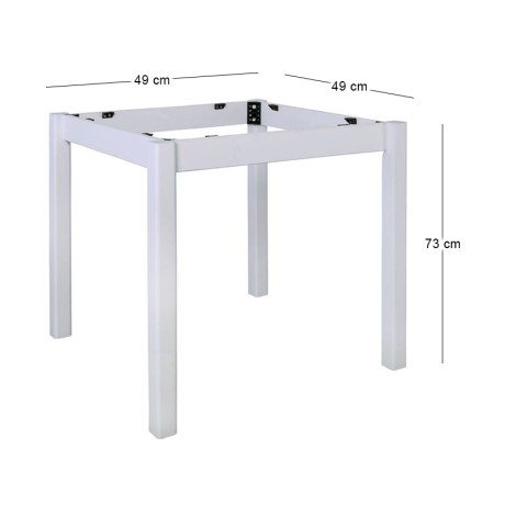 KAFENIOU Table Base 60x60 Impregnation Lacquer White K/D