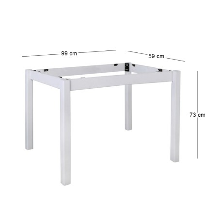 KAFENIOU Table Base 70x110 Impregnation Lacquer White K/D