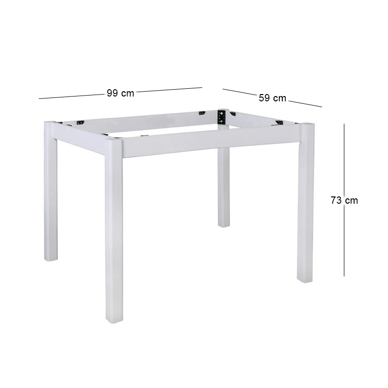 KAFENIOU Table Base 70x110 Impregnation Lacquer White K/D