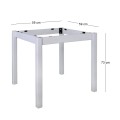 KAFENIOU Table Base 70x70 Impregnation Lacquer White K/D