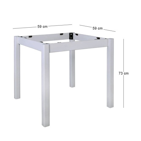 KAFENIOU Table Base 70x70 Impregnation Lacquer White K/D