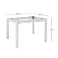 KAFENIOU Table Base 80x120 Impregnation Lacquer White K/D