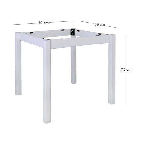 KAFENIOU Table Base 80x80 Impregnation Lacquer White K/D