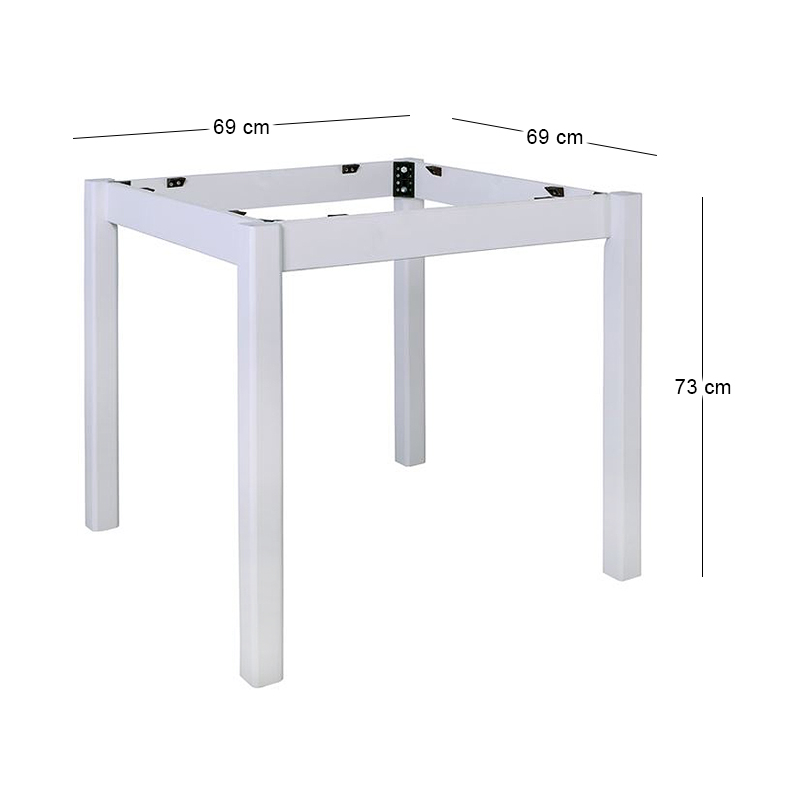 KAFENIOU Table Base 80x80 Impregnation Lacquer White K/D