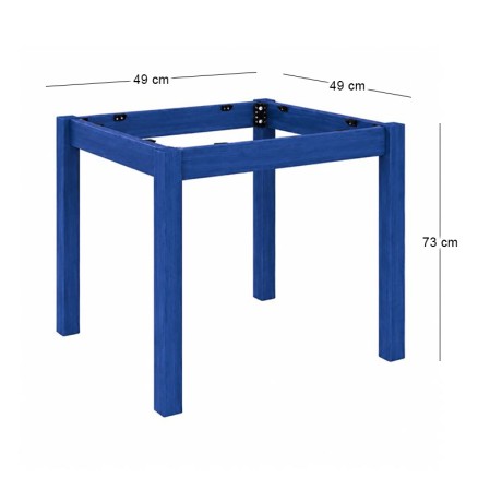 KAFENIOU Table Base 60x60 Impregnation Αniline Blue K/D