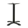 Kino table base with four beams by cast iron in black color 61x61x72cm.