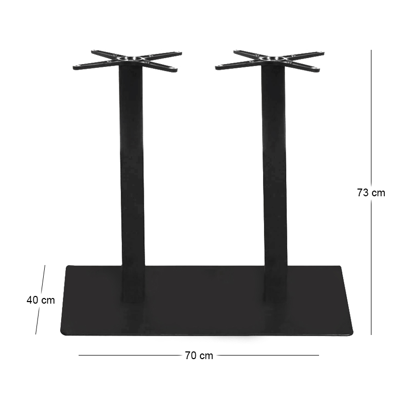 PRATO-R 70x40cm Steel Base H73cm (adjustable feet)