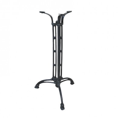 Table base with three beams by cast iron in black color 49x49x110cm.