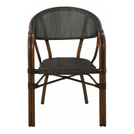 VEGERA Armchair Alu Walnut/Textilene Black