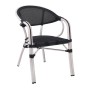 VEGERA Armchair Alu Antique White/Textilene Black