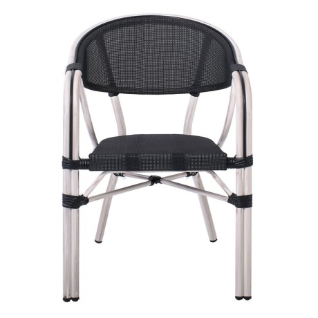 VEGERA Armchair Alu Antique White/Textilene Black