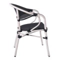 VEGERA Armchair Alu Antique White/Textilene Black
