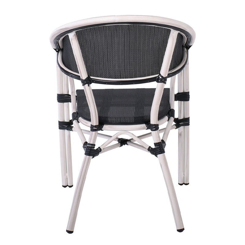 VEGERA Armchair Alu Antique White/Textilene Black