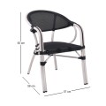 VEGERA Armchair Alu Antique White/Textilene Black