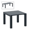 ΒΕΓΚΑΣ RATTAN DARK GREY 100X100/140εκ. ΕΠΕΚΤ.ΤΡΑΠΕΖΙ - 53.0231