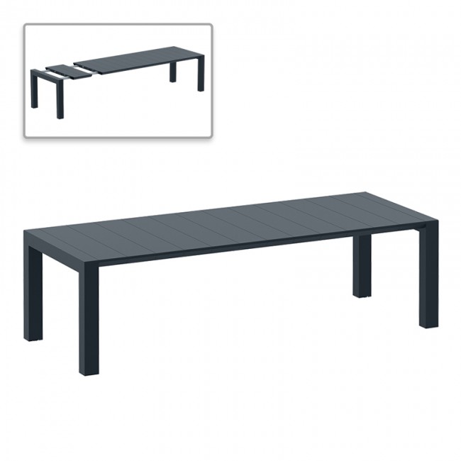 ΒΕΓΚΑΣ RATTAN DARK GREY 100X260/300εκ. ΕΠΕΚΤ.ΤΡΑΠΕΖΙ - 53.0237