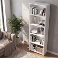 Βιβλιοθήκη Alantos Megapap χρώμα λευκό 60x29,6x180εκ.