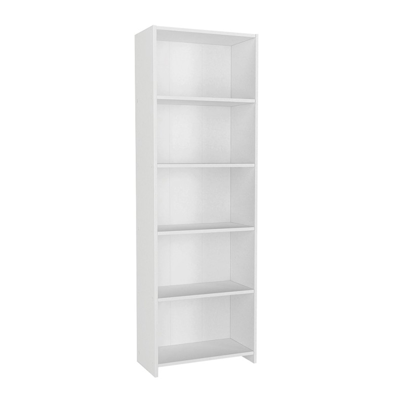 Βιβλιοθήκη Alantos Megapap χρώμα λευκό 60x29,6x180εκ.