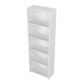 Βιβλιοθήκη Alantos Megapap χρώμα λευκό 60x29,6x180εκ.