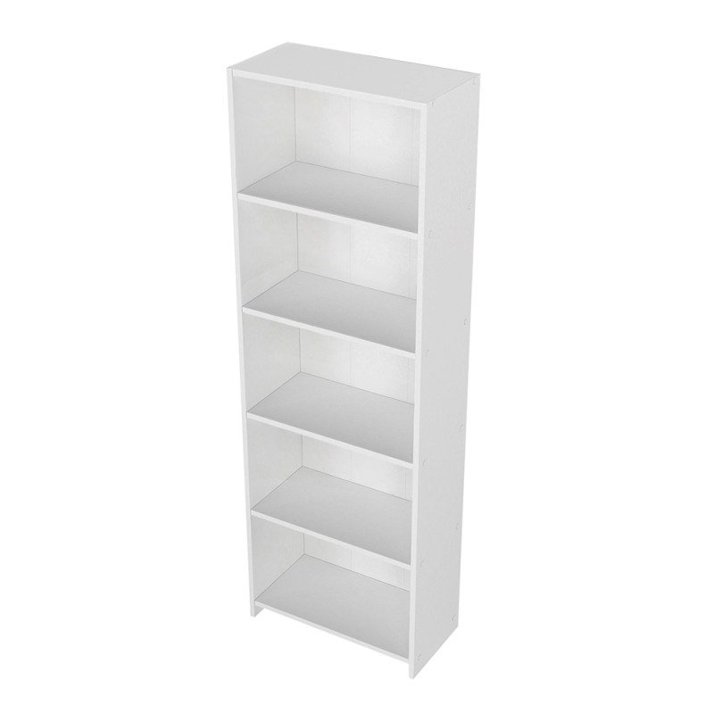 Βιβλιοθήκη Alantos Megapap χρώμα λευκό 60x29,6x180εκ.