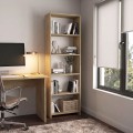 Βιβλιοθήκη Alantos Megapap χρώμα sapphire oak 60x29,6x180εκ.