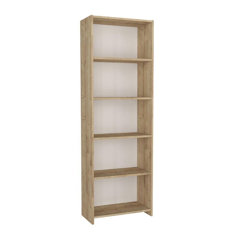 Βιβλιοθήκη Alantos Megapap χρώμα sapphire oak 60x29,6x180εκ.