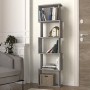 Βιβλιοθήκη Alvina Megapap χρώμα γκρι σκυροδέματος 45x19,6x158,8εκ.