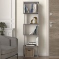 Βιβλιοθήκη Alvina Megapap χρώμα γκρι σκυροδέματος 45x19,6x158,8εκ.