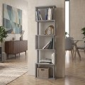 Βιβλιοθήκη Alvina Megapap χρώμα γκρι σκυροδέματος 45x19,6x158,8εκ.