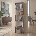 Βιβλιοθήκη Alvina Megapap χρώμα καρυδί 45x19,6x158,8εκ.