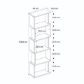 Βιβλιοθήκη Alvina Megapap χρώμα καρυδί 45x19,6x158,8εκ.