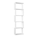 Alvina Megapap melamine bookcase in white color 45x19.6x158.8cm.