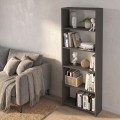 Βιβλιοθήκη Anfisa Megapap χρώμα ανθρακί 58x22x170εκ.