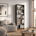 Βιβλιοθήκη Anfisa Megapap χρώμα ανθρακί 58x22x170εκ.