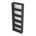 Βιβλιοθήκη Anfisa Megapap χρώμα ανθρακί 58x22x170εκ.