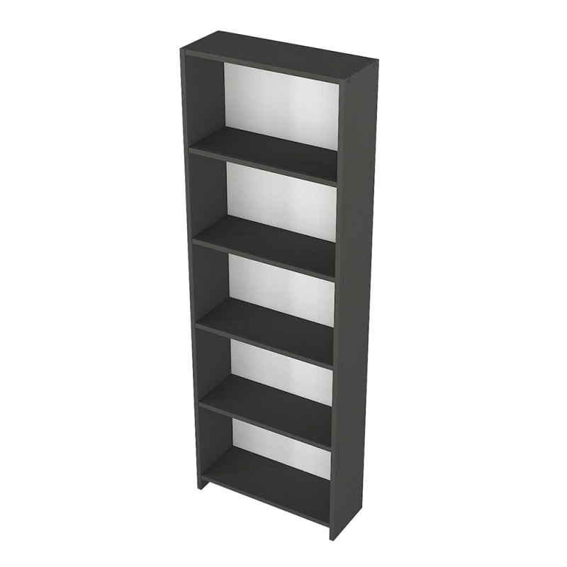 Βιβλιοθήκη Anfisa Megapap χρώμα ανθρακί 58x22x170εκ.