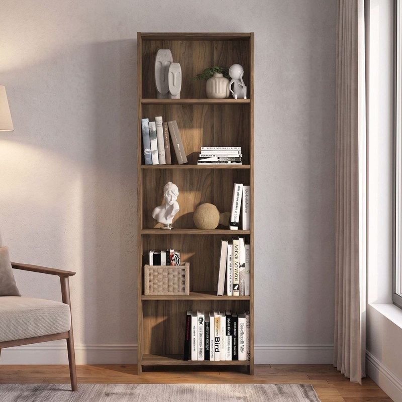 Βιβλιοθήκη Anfisa Megapap χρώμα καρυδί 58x22x170εκ.