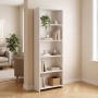 Βιβλιοθήκη Anfisa Megapap χρώμα λευκό 58x22x170εκ.