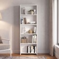 Βιβλιοθήκη Anfisa Megapap χρώμα λευκό 58x22x170εκ.