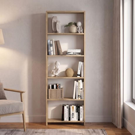 Βιβλιοθήκη Anfisa Megapap χρώμα sapphire oak 58x22x170εκ.