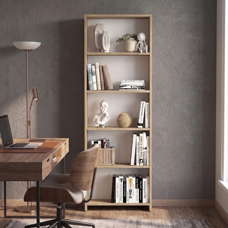 Βιβλιοθήκη Anfisa Megapap χρώμα sapphire oak 58x22x170εκ.