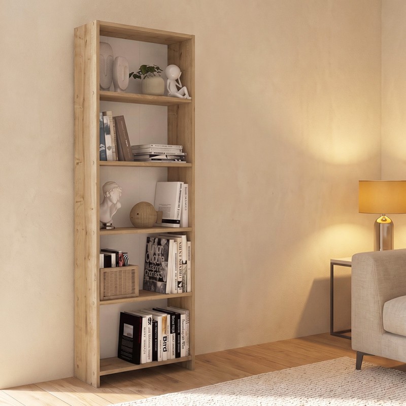Βιβλιοθήκη Anfisa Megapap χρώμα sapphire oak 58x22x170εκ.