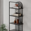 Archy Megapap melamine - metal bookcase in retro grey color 53x31.7x180cm.