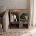 Bolton Megapap melamine - metal bookcase in light walnut color 62x22x62cm.