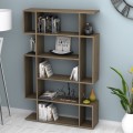 Clint Megapap melamine bookcase in walnut color 108,5x25,5x161cm.