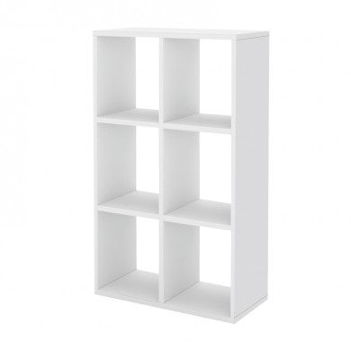 Βιβλιοθήκη Cube Megapap χρώμα λευκό 60x20x90εκ.